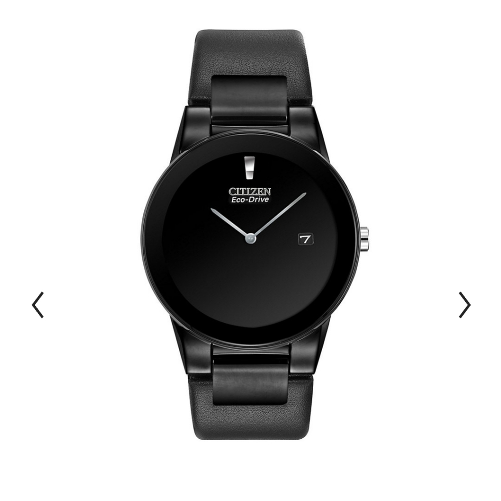 Citizen Women's GA1055-06E 'Axiom' Black Leather Watch